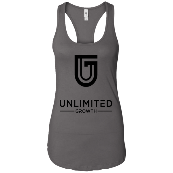 GIRLS BLACK LOGO NL1533 Next Level Ladies Ideal Racerback Tank