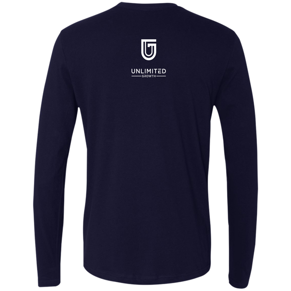 WHITE LOGO MEN NL3601 Next Level Men's Premium LS