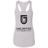 GIRLS BLACK LOGO NL1533 Next Level Ladies Ideal Racerback Tank