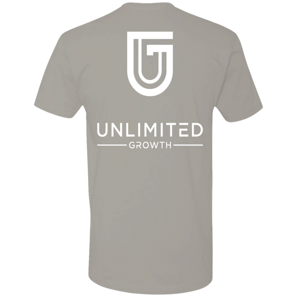 WHITE LOGO MEN NL3600 Next Level Premium Short Sleeve T-Shirt