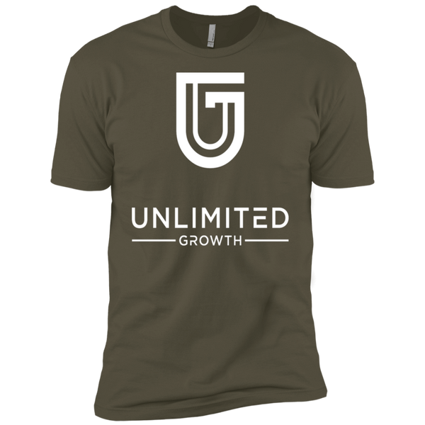 WHITE LOGO MEN NL3600 Next Level Premium Short Sleeve T-Shirt