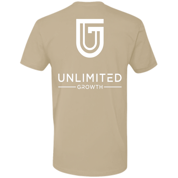 WHITE LOGO MEN NL3600 Next Level Premium Short Sleeve T-Shirt