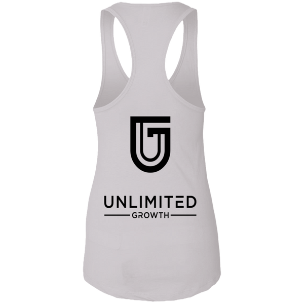 GIRLS BLACK LOGO NL1533 Next Level Ladies Ideal Racerback Tank