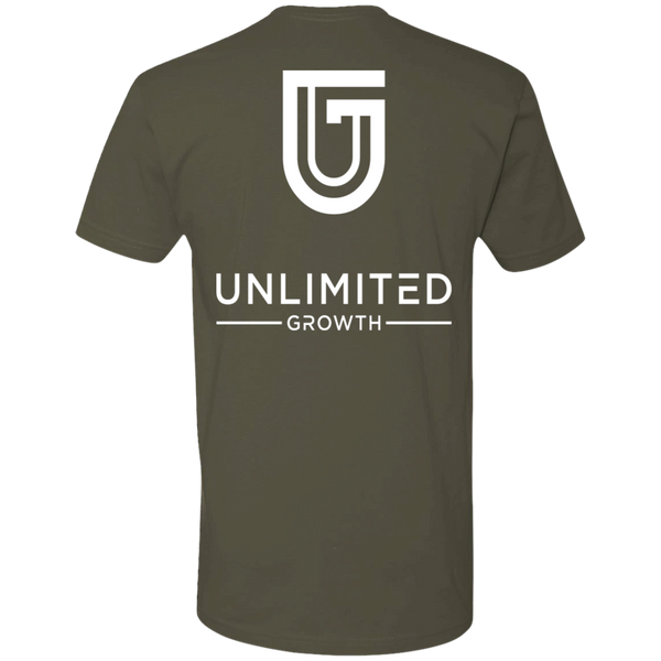 WHITE LOGO MEN NL3600 Next Level Premium Short Sleeve T-Shirt