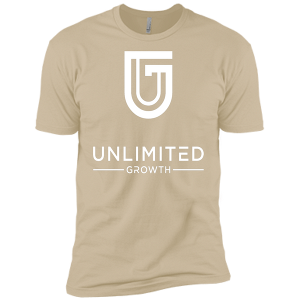 WHITE LOGO MEN NL3600 Next Level Premium Short Sleeve T-Shirt