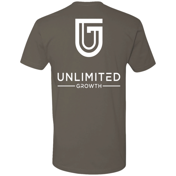 WHITE LOGO MEN NL3600 Next Level Premium Short Sleeve T-Shirt