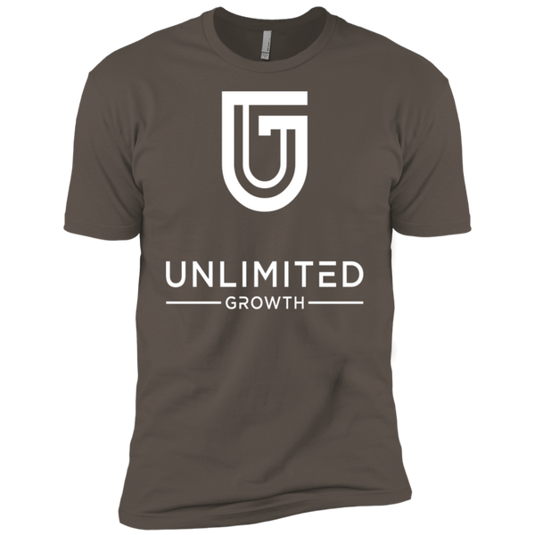 WHITE LOGO MEN NL3600 Next Level Premium Short Sleeve T-Shirt