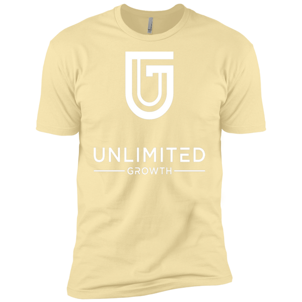 WHITE LOGO MEN NL3600 Next Level Premium Short Sleeve T-Shirt