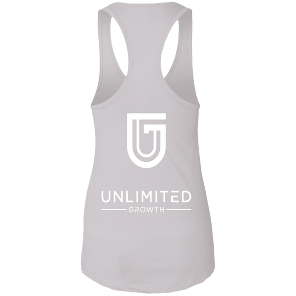 WHITE LOGO LADIES NL1533 Next Level Ladies Ideal Racerback Tank