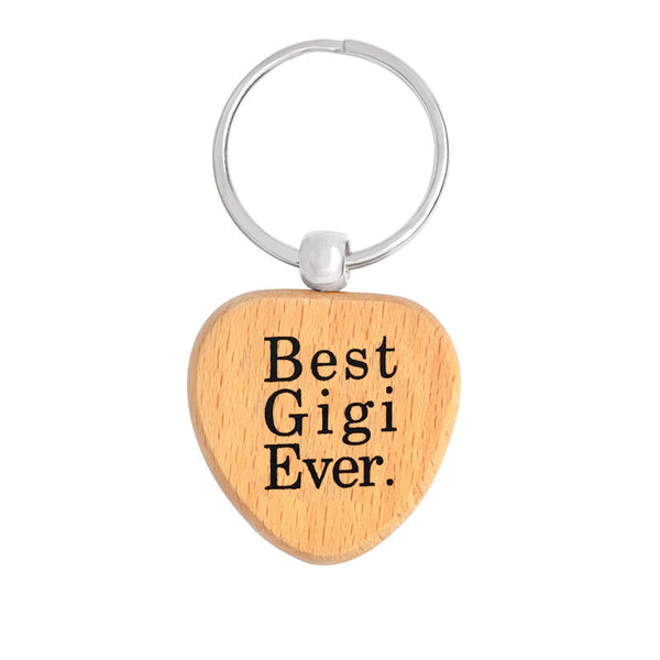 Best Nana Ever Keychain Wood